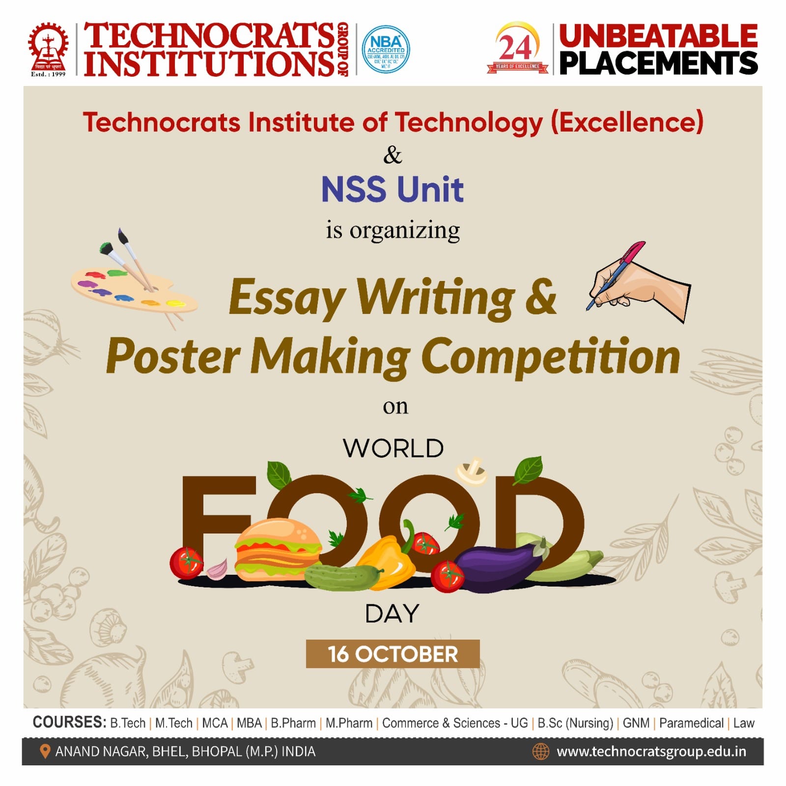 Essay Writing and Poster Making Competition by Technocrats 